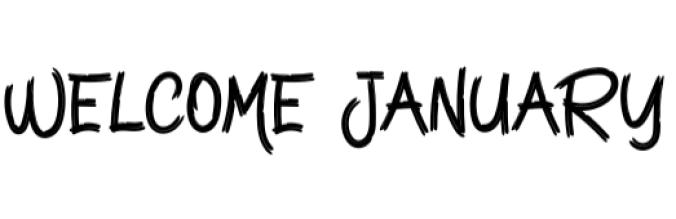 Welcome January Font Preview