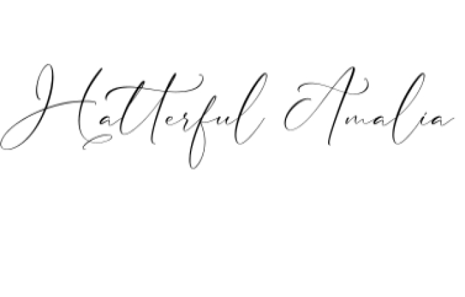 Hatterful Amalia Font Preview