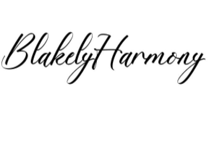 Blakely Harmony Font Preview