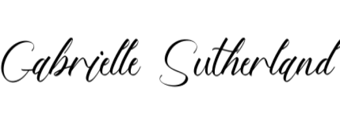 Gabrielle Sutherland Font Preview
