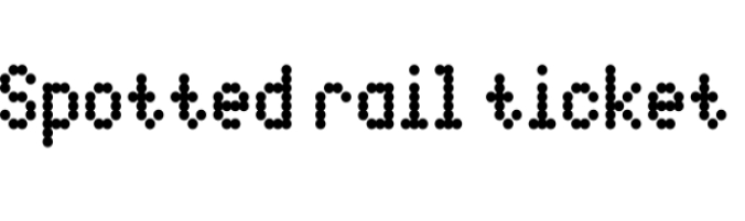 Spotted Rail Ticket Font Preview