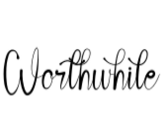 Worthwhile Font Preview