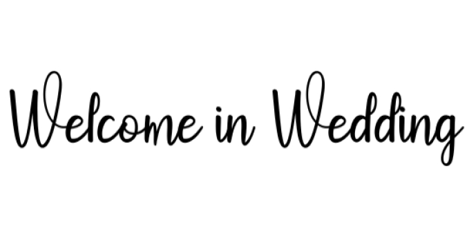 Welcome in Wedding Font Preview