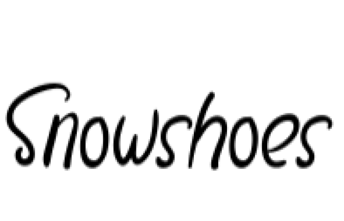 Snowshoes Font Preview