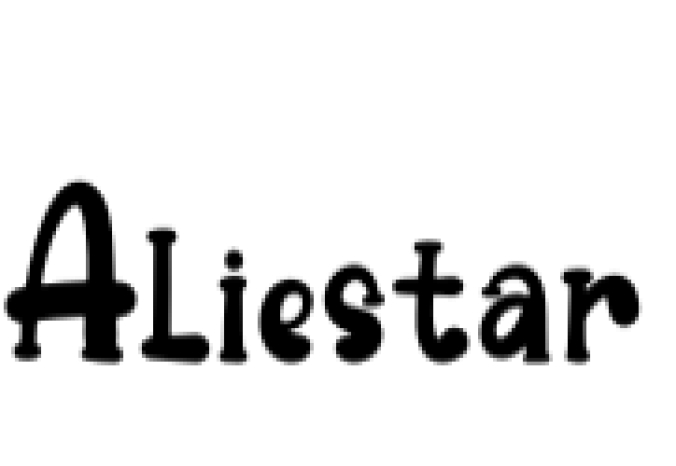 Aliestar Font Preview