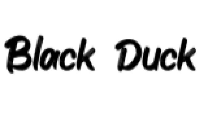 Black Duck Font Preview