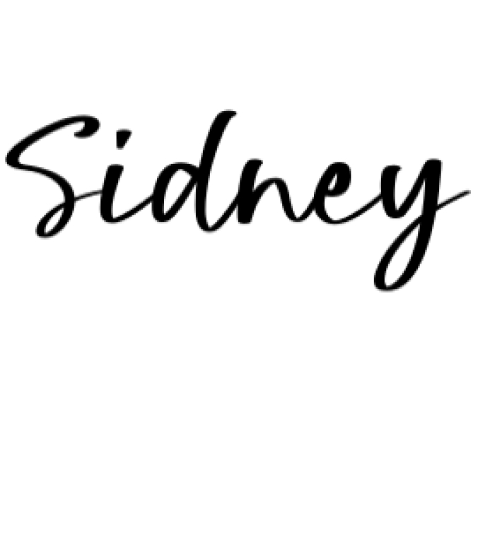 Sidney Script Font Preview