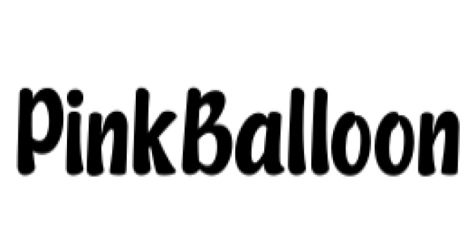 Pink Balloon Font Preview
