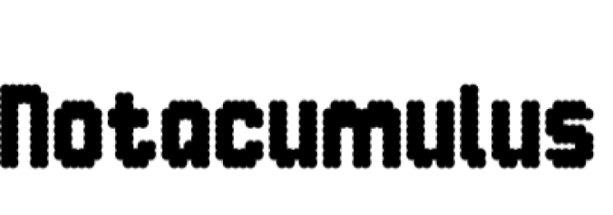 Notacumulus Font Preview