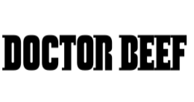 Doctor Beef Font Preview