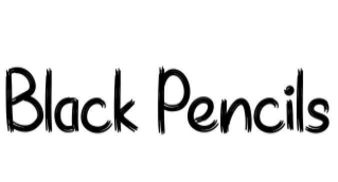 Black Pencils Font Preview