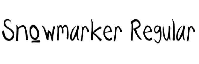 Snow Marker Font Preview