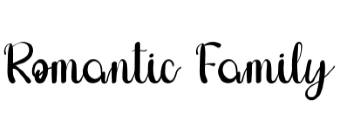Romantic Family Font Preview