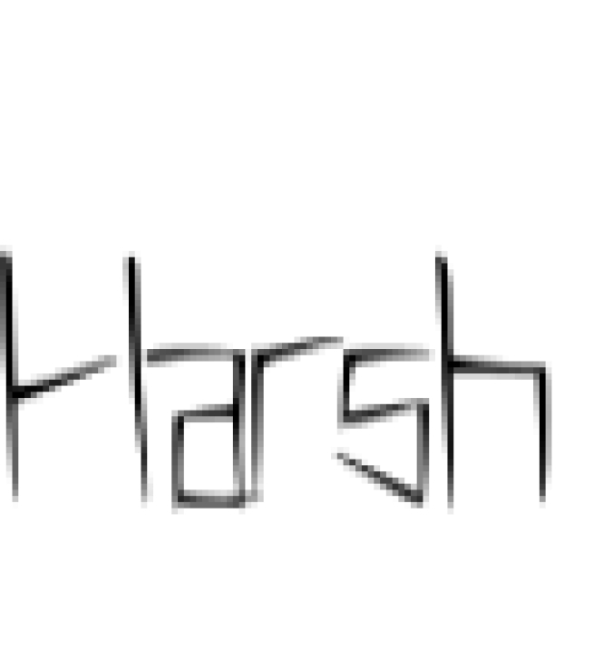 Harsh Font Preview