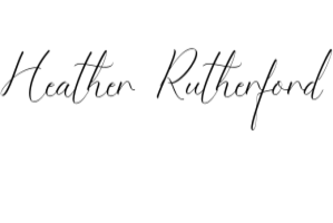 Heather Rutherford Font Preview