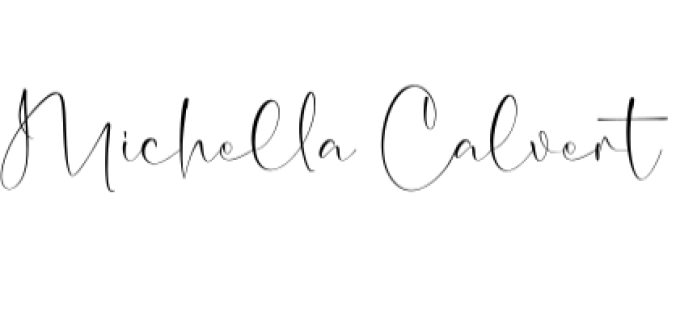 Michella Calvert Font Preview