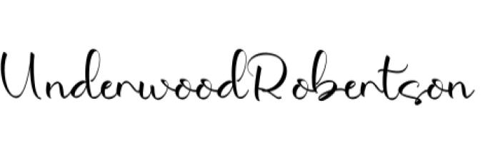 Underwood Robertson Font Preview