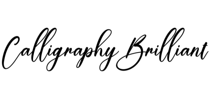 Calligraphy Brilliant Font Preview