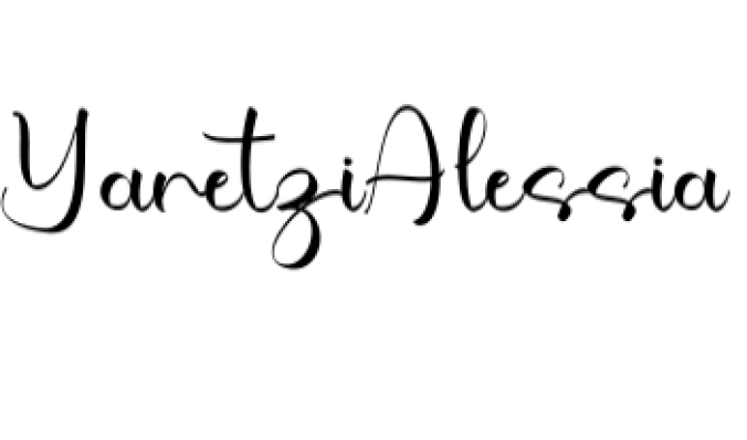 Yaretzi Alessia Font Preview