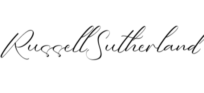 Russell Sutherland Font Preview