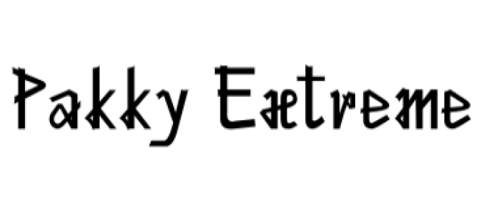 Pakky Extreme Font Preview