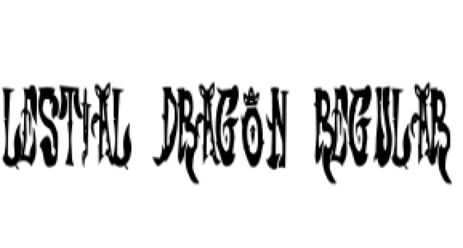 LESTIAL DRAGON Font Preview