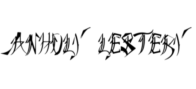 ANHOLY LESTERY Font Preview