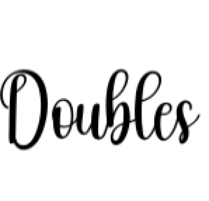 Doubles Font Preview