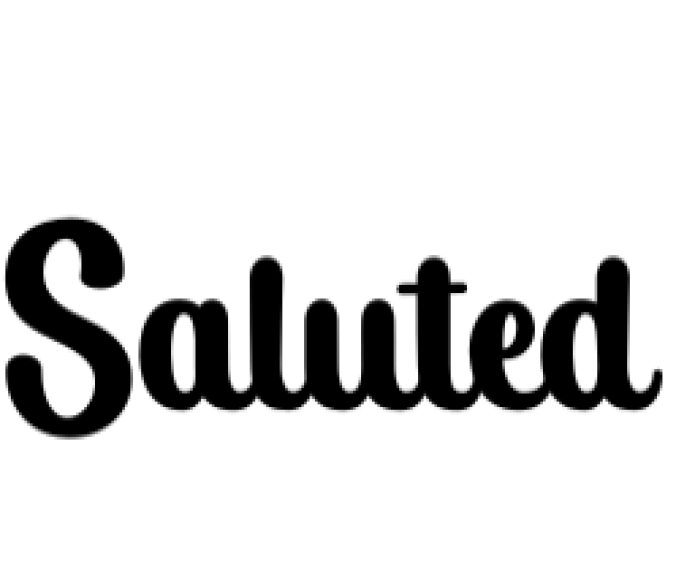 Saluted Font Preview