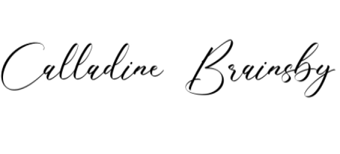 Calladine Brainsby Font Preview