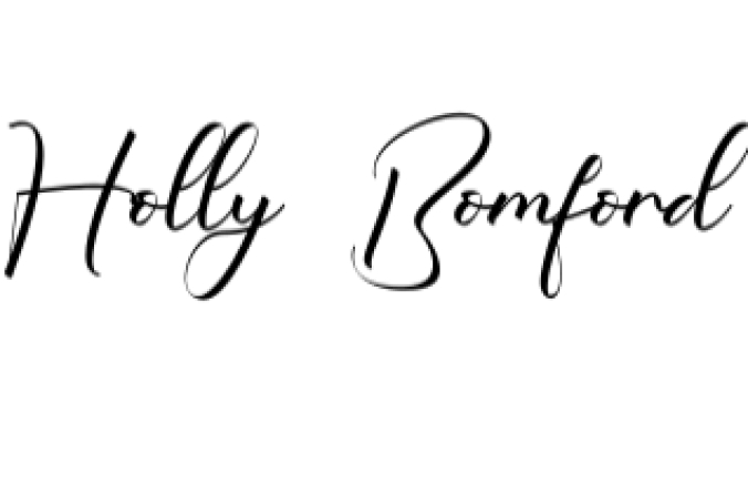 Holly Bomford Font Preview