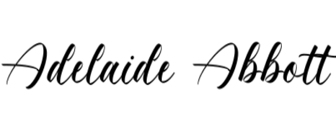 Adelaide Abbott Font Preview