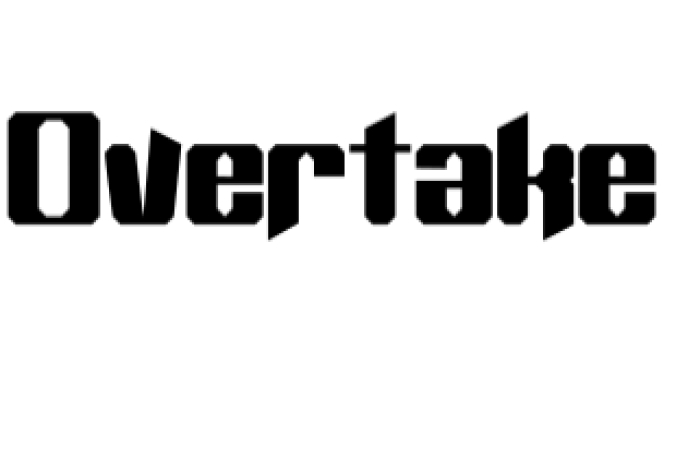Overtake Font Preview