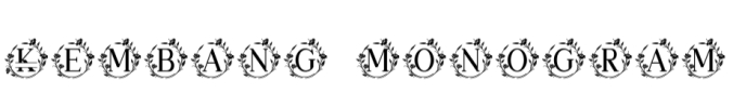 Kembang Monogram Font Preview