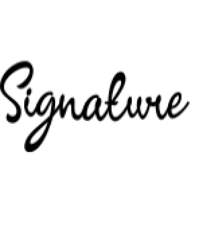 Signature Font Preview