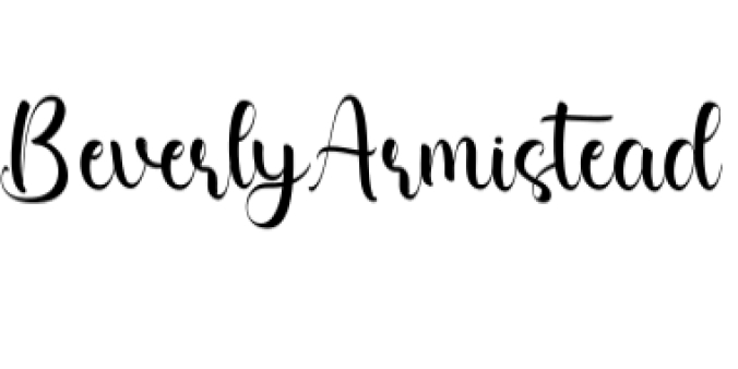 Beverly Armistead Font Preview