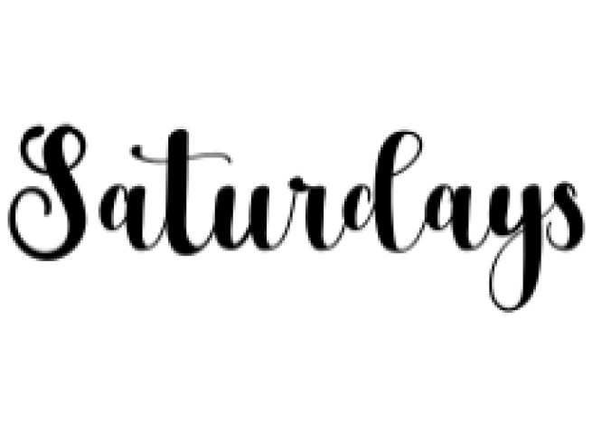 Saturdays Font Preview