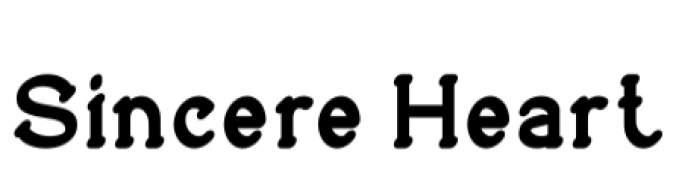 Sincere Heart Font Preview