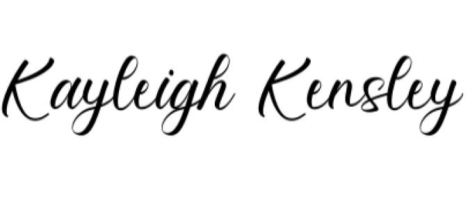 Kayleigh Kensley Font Preview