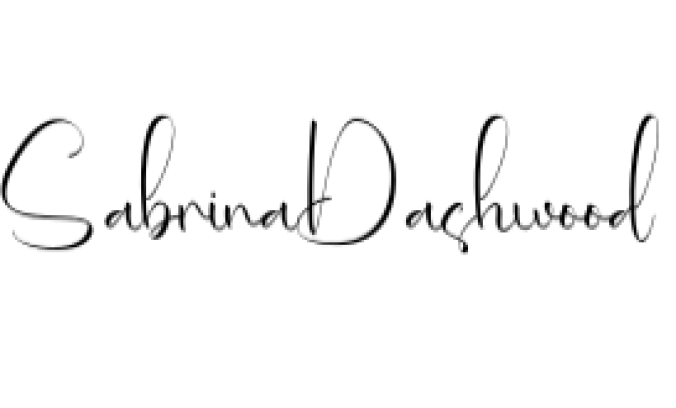 Sabrina Dashwood Font Preview