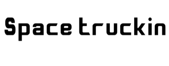 Space Truckin Font Preview