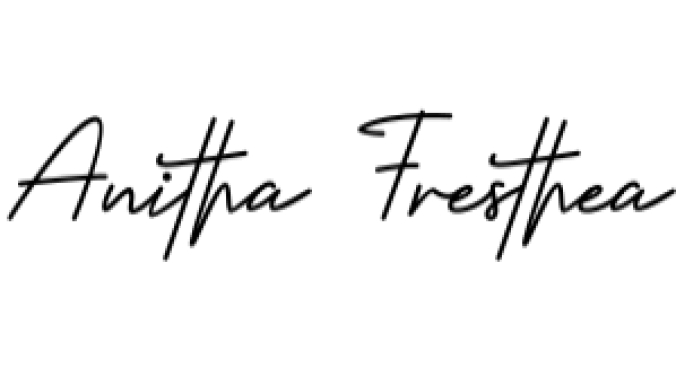 Anitha Fresthea Font Preview