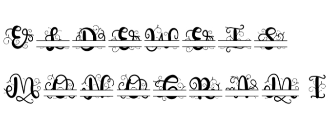 Eldeweis Monogram Font Preview