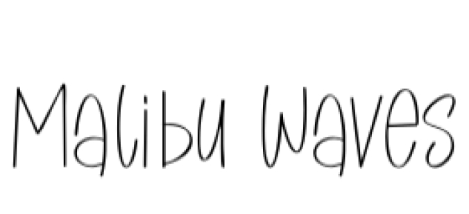 Malibu Waves Font Preview
