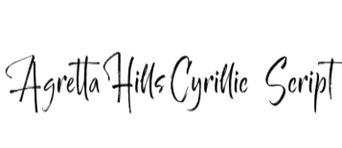 Agretta Hills Font Preview