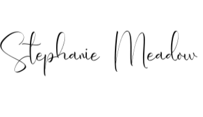 Stephanie Meadow Font Preview