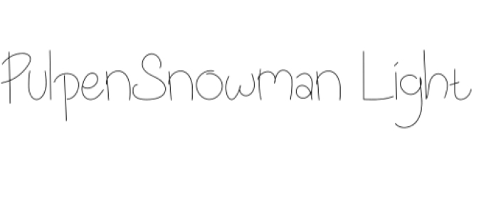 Pulpen Snowman Font Preview