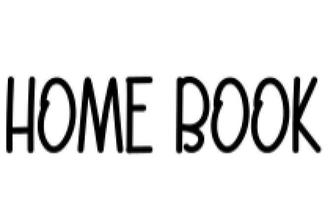 Home Book Font Preview