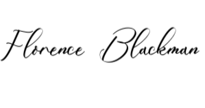 Florence Blackman Font Preview