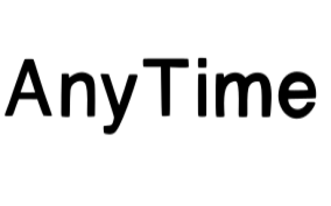 Any Time Font Preview